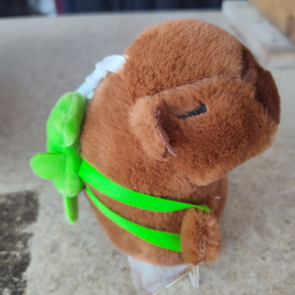 Source Unknown Brown Stuffed Animal with Green Accents